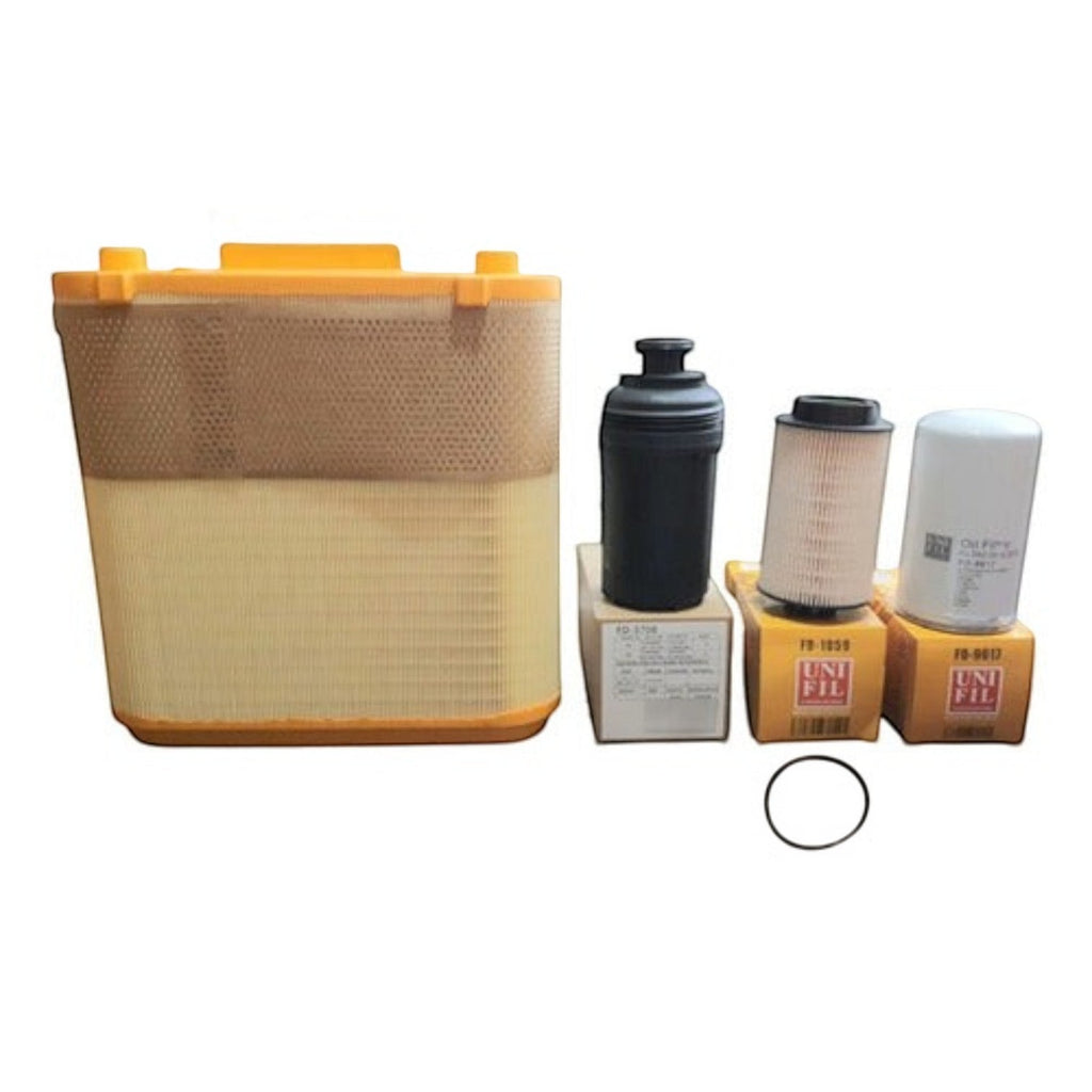 Kit de filtros Unifil para Volkswagen Delivery 2.8L 2018-2023 de KENAI´S COM, incluye filtros de aire, aceite y diésel.