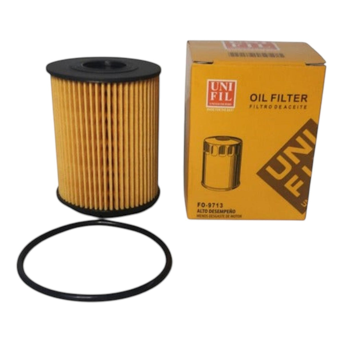 Kit de filtros KENAI´S COM para Fiat 500 1.4, incluye filtro de aceite cilíndrico de papel y empaque de goma negro.