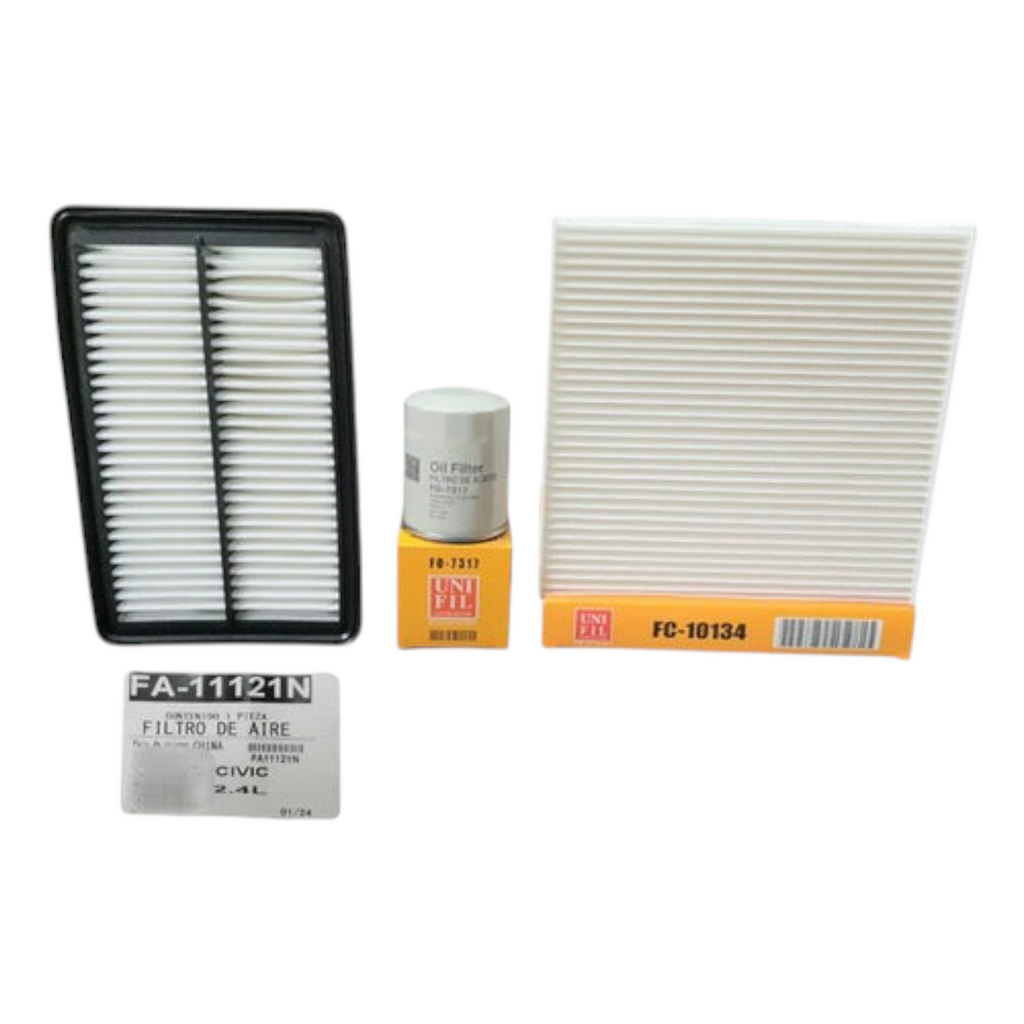 Kit de filtros KENAI´S COM para Honda Civic 2.4L 2012-2015 incluyendo filtro de aire, aceite y cabina
