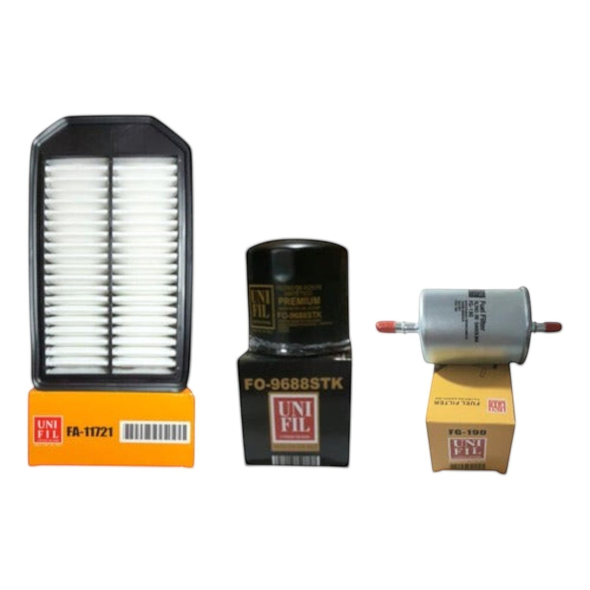 Kit de filtros KENAI´S COM para Hyundai HB20 1.6L 2023, incluye filtro de aire, aceite y combustible Unifil.