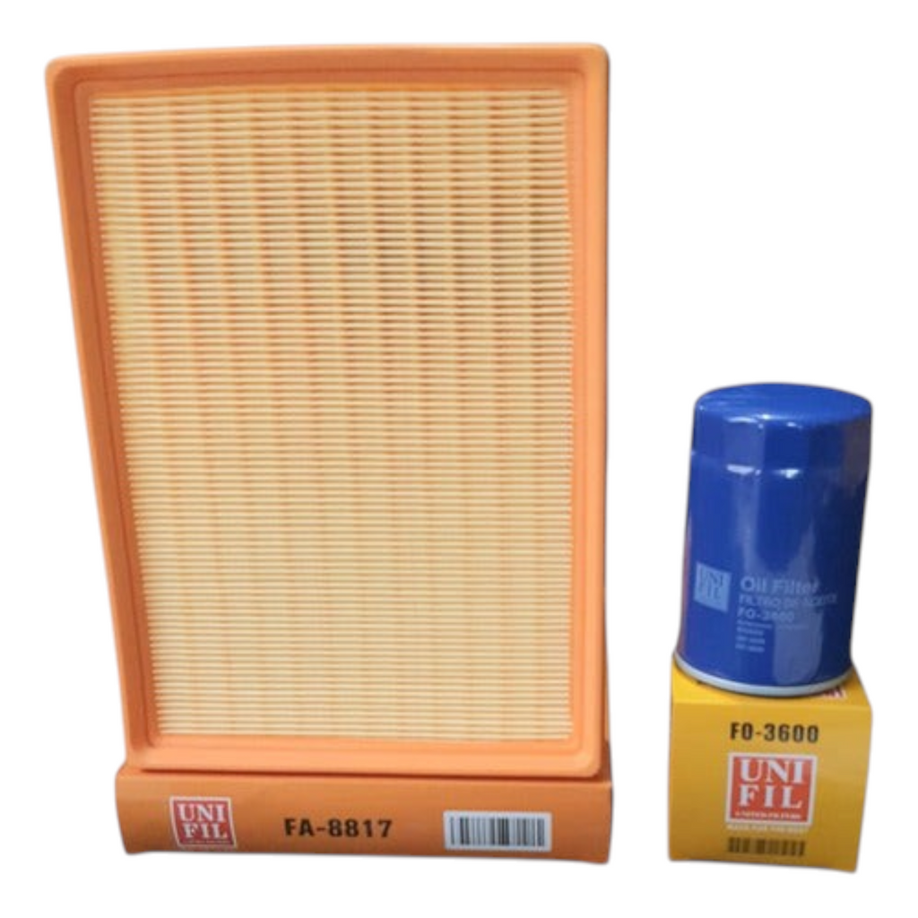 Kit de filtros KENAI´S COM para Jeep Liberty 3.7L, incluye filtro de aire rectangular y filtro de aceite azul.