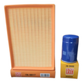 Kit de filtros KENAI´S COM para Jeep Liberty 3.7L, incluye filtro de aire rectangular y filtro de aceite azul.