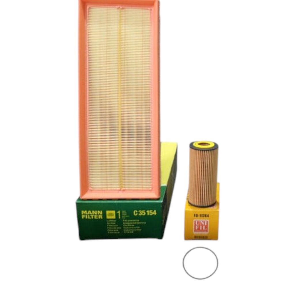 Kit de filtros KENAI´S COM para Jetta GLI A6 2.0L, incluye filtro de aire Mann Filter y filtro de aceite Unifil.
