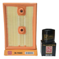 Kit de filtros KENAI´S COM para Jetta 1.4L Turbo Mk7, incluye filtro de aire rectangular y filtro de aceite negro.