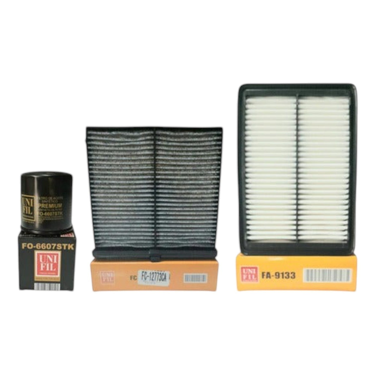 Kit de filtros KENAI´S COM para Mazda 3 2.5L 2019-2025 incluyendo filtro de aire, cabina con carbón y aceite Unifil