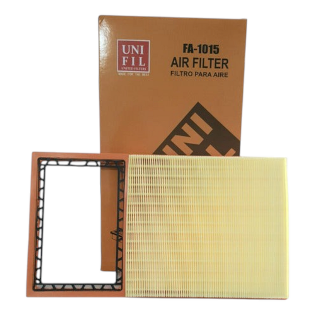 Kit de filtros KENAI´S COM para MG ZS 1.5L, incluye filtro de aire rectangular con marco naranja y caja original.