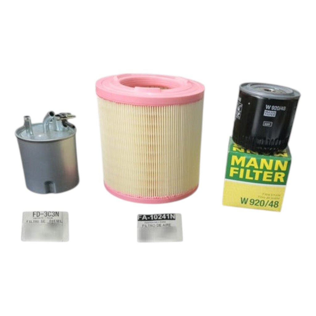 Kit de filtros KENAI´S COM para Nissan Cabstar 2.5L Diesel, incluye filtro de aire, aceite y combustible.