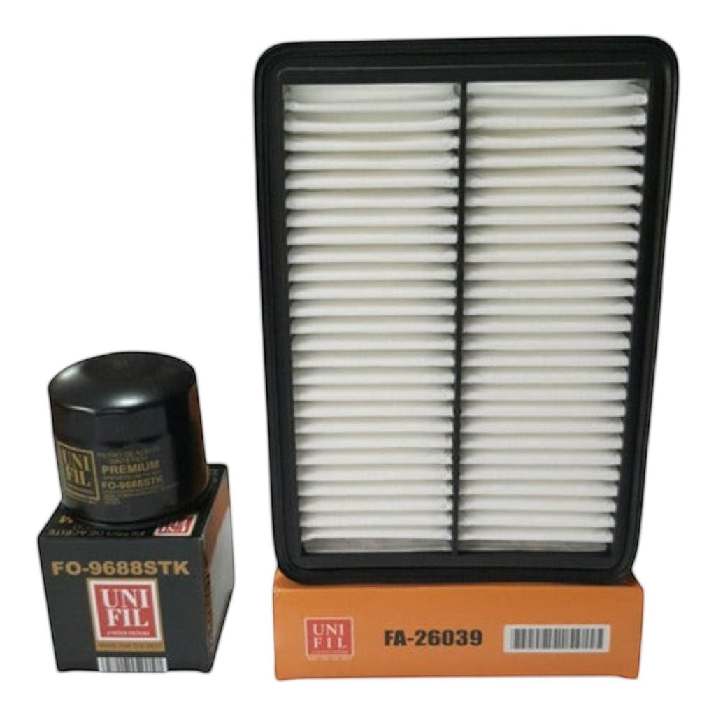 Kit de filtros KENAI´S COM para Starex 2.4L, incluye filtro de aire rectangular y filtro de aceite sintético negro.