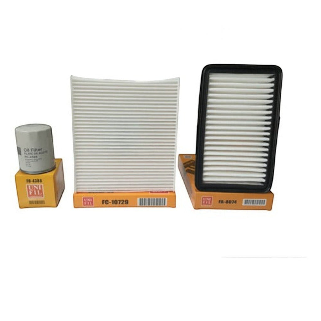 Kit de filtros KENAI´S COM para Suzuki Ciaz 1.4L 2016-2017, incluye filtro de aceite, aire y cabina marca Unifil.