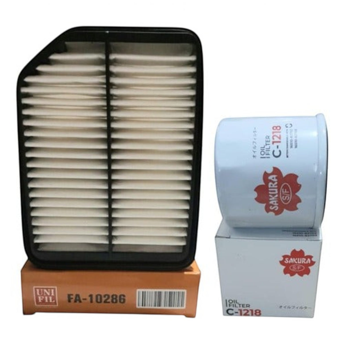 Kit de filtros KENAI´S COM para Suzuki Grand Vitara 2.7L, incluye filtro de aire Unifil y filtro de aceite Sakura.