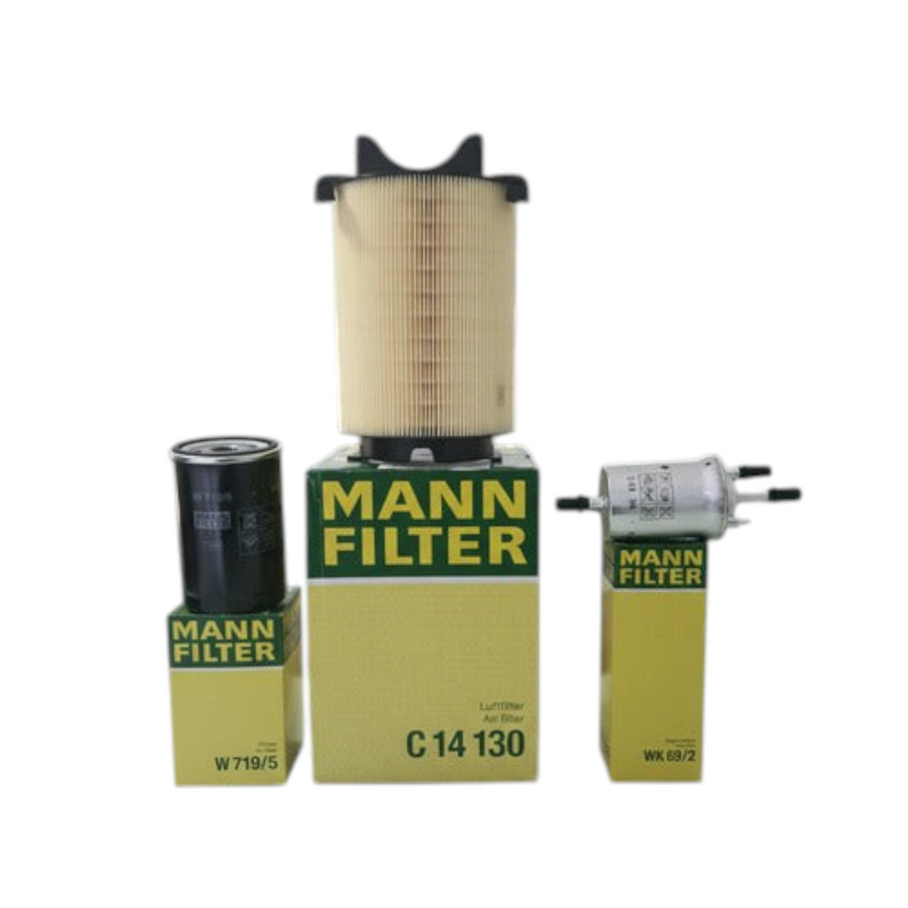 Kit de filtros KENAI´S COM Mann para VW Jetta A6 Mk6 2.0L, incluye filtros de aceite, aire y gasolina originales.