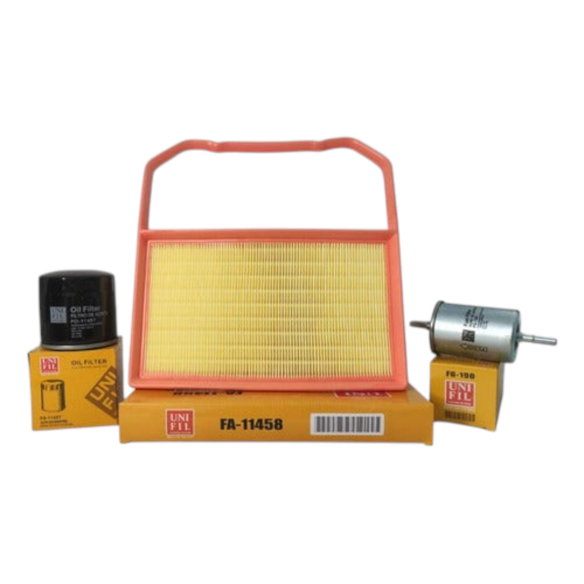 Kit de filtros KENAI´S COM para VW Up 1.0L, incluye filtro de aire, aceite y combustible con sus cajas originales.