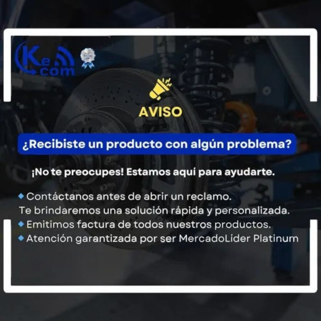 Aviso de soporte al cliente de KENAI´S COM para resolver problemas con productos de filtros automotrices